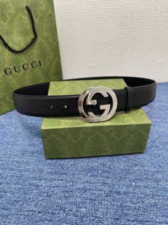Gucci 经典款进口原厂印花面 搭配原版皮底 精品钢扣 宽4.0 Cm 经典永不过时款 潮流大方 时尚百搭 - 点击图像关闭