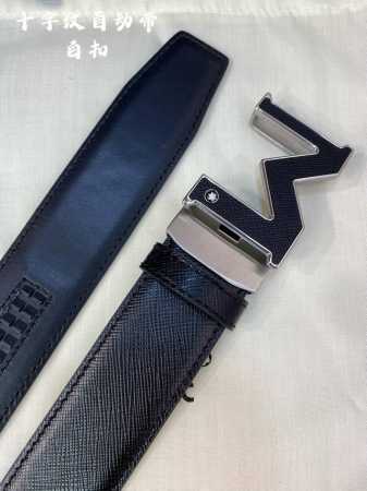 万宝龙男士自动腰带- 宽度34Mm 316精品钢扣 精工打造 手感柔软 可以裁剪 - 点击图像关闭