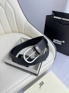 特 Montblanc万宝龙 宽3.5Cm 采用头层牛皮 精品针式扣头 自由裁剪商务休闲