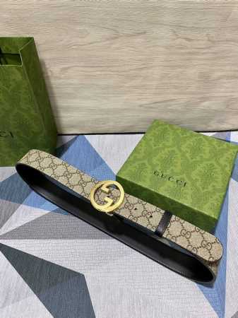 古奇 原单40Mm 带身采用进口面胶，进口硅胶底 原厂定制 新款专用，扣头采用精品纯铜扣，正品开版。专营专柜款！ - 点击图像关闭