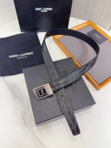 Saint Laurent 圣罗兰女士腰带皮带 原厂精密电渡扣头，意大利原厂皮，宽2.5Cm，代购级