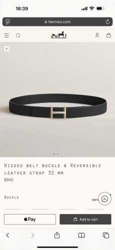 特P190 Hisseo Belt-Togo-32Mm 爱马仕（HermèS）男款腰带以其精湛的工艺、高品质的材料和经典的设计而备受推崇，是男士时尚配饰中的顶级