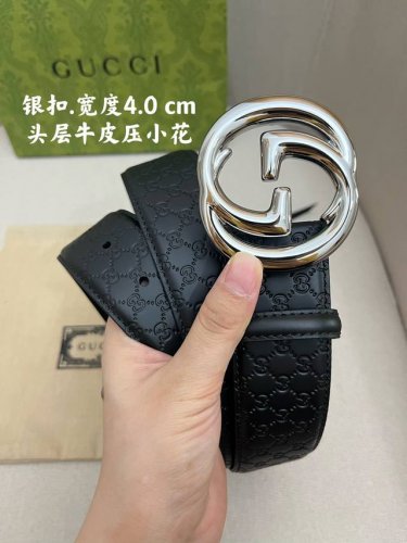 特 Gucci.古驰 全套包装 进口原单头层牛皮 内衬进口头层牛皮. 搭配精品扣,原产皮料定制，专柜宽度4.0Cm