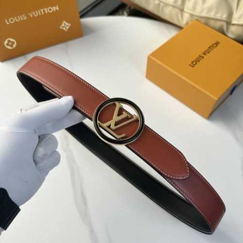 原版包裝 L0Uis Vuitt0N 今季新品 男士原單腰帶 寬度35毫米 雙面頭層小牛皮車雙線工藝 搭配新款316精鋼五金 雙面可用 適合沈穩低調的男神使用