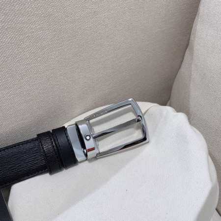 万宝家-原单# 商务真皮腰带 简约设计 品位之选 低调中彰显格调，流畅线条勾勒现代美学。万宝家经典工艺融合潮流元素，既是腰带，更是品位的象征。 商务休闲 一“带 - 点击图像关闭