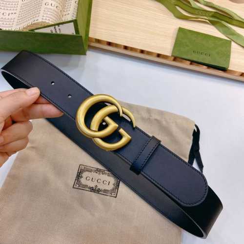 Gucci 古奇官网春夏新款，正品规格 4.0Cm进口皮底小牛皮细腰带搭配精品铜扣，时尚百搭