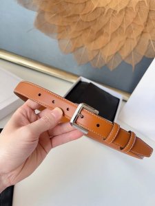 赛琳CéLine 凯旋门新款女士腰带 光滑的牛皮革，搭配银色针扣宽度2.5Cm 非常有气质，出街百搭款. 宽度2.5Cm