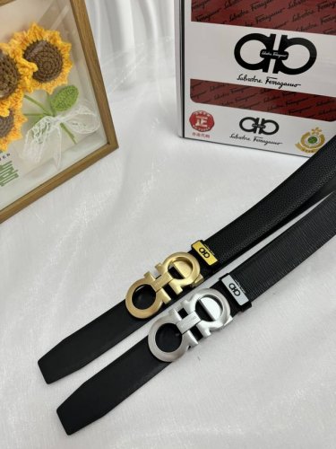 品名：菲拉格幕 原单 P190 材质：原单牛皮腰带 百分百头层牛皮腰带保证真皮，24K纯钢扣，专柜原单品质、做工精细，时尚大牌，送人自用首选 包装： 请认准如图