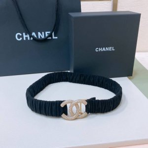 Chanel Cc水钻 黄铜Logo扣 小牛皮 银色金属 与 金色金属 3.0Cm精品 弹力十足 百搭 优雅 码数含扣S=65Cm总长 可用75、80、85 M
