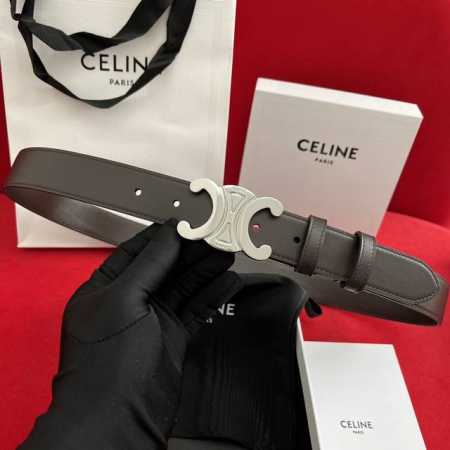 Celine 赛琳 款凯旋门腰带 宽度3.0Cm 男女通用款 采用数量稀少的原厂专用小牛皮 搭配精致凯旋门搭扣 独家顶级手工 进口边油 - 点击图像关闭