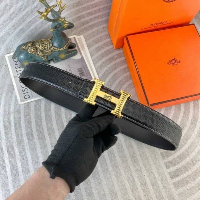 特 爱马仕 特种皮腰带系列 ，原厂五金精品不锈钢扣，手感柔软舒适 宽3.8Cm。