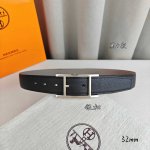 HermèS 爱马仕针扣皮带 原单品质 双面荔枝纹 黑+卡其 32Mm宽 双面可用 配官网经典H亮金 亮银 亮枪扣