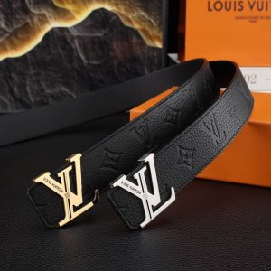 路易威登男士冲孔腰带- 宽度38Mm 316精品钢扣 永不掉色 精工打造 压花工艺 手感柔软 创 DDD