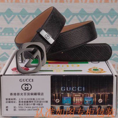 品名：古奇 皮带 原单 腰带 材料：百分百头层牛皮腰带，保证真皮皮带，专柜原单品质、做工精细，送人自用首选 包装： 请认准如图专柜包装，赠送打孔器，银联发票，宽