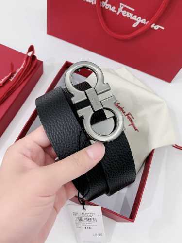 特 Ferragamo.菲拉格慕 全套包装 支持Nfc扫码 宽度3.5Cm 高级定制款男士皮带 双面进口牛皮 可双面使用 自行选择搭配 真材实料 很有质感 时尚