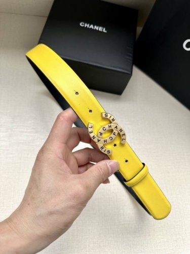 特 宽度3.0Cm Chanel 香奈儿两面原版碰纹牛皮搭配金 银色精品五金配件！