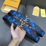 寬：40Mm Louis Vuitton 腰帶 頂級原單品質 寬度40毫米 專櫃款號 一面為經典的棋盤黑格一面為多具色彩的馬賽克設計！搭配專櫃同步旋轉尾夾五金
