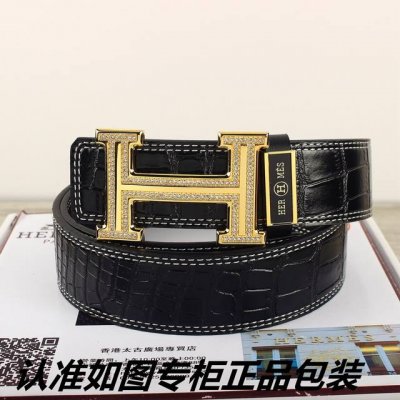 品名：爱玛仕.Her..Mes镶钻 型号：认准如图专柜包装，赠送打孔器 材料：百分百头层牛皮皮带，24K纯钢扣，双排镶钻永不掉色保证真皮鳄鱼纹路