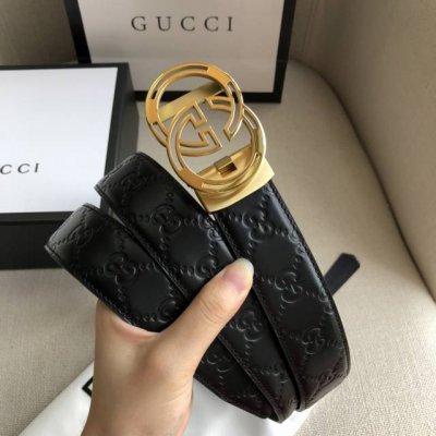 Gucci.古驰 全套包装 男士自动腰带- 宽度35Mm 精品钢扣 精工打造 质感好 可以裁剪