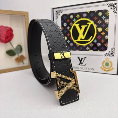 品名：Lv..路易..威登原单 材质：原单牛皮腰带 百分百头层牛皮腰带保证真皮，24K纯钢扣，专柜原单品质、做工精细，时尚大牌，送人自用首选 包装： 请认准如图