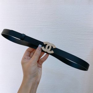 香奈儿.Chanel 配送专柜全套礼盒包装 C Hanel 23P Cc水钻 黄铜金属logo搭扣 小牛皮腰带 手感柔软 细腻 2.0Cm Dd
