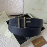Tom Ford 汤姆福特。新品高端双面小牛皮，简约商务男士腰带，4.0Cm宽，双面使用，配原版包装