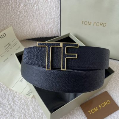 Tom Ford 汤姆福特。新品高端双面小牛皮，简约商务男士腰带，4.0Cm宽，双面使用，配原版包装