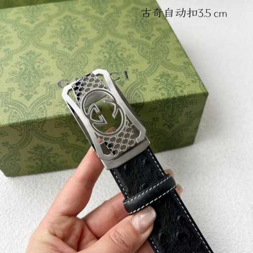 特 品牌： 古夺 新款进口小牛皮，手感细腻柔软。搭配纯钢自动精品钢扣，男士必备！宽度：3.5Cm