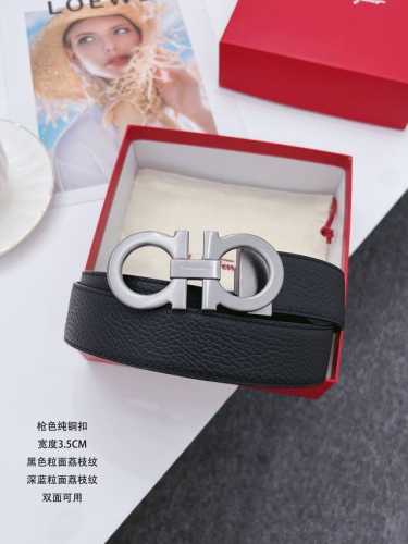 特 Ferragamo.菲拉格慕 全套包装 支持Nfc扫码 宽度3.5Cm 高级定制款男士皮带 双面进口牛皮 可双面使用 自行选择搭配 真材实料 很有质感 时尚