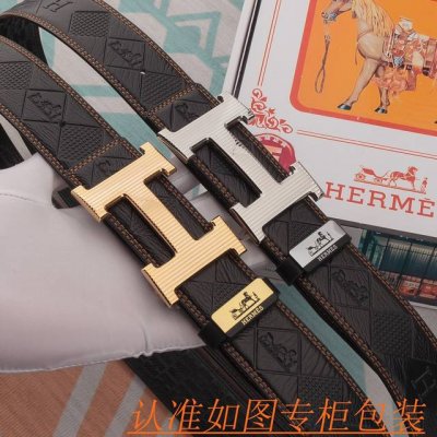腰带皮带：爱玛仕原单牛皮腰带 男款皮带：材质百分百头层牛皮腰带保证真皮皮带，专柜原单品质、做工精细，时尚大牌，送人自用首选包装： 请认准如图专柜包装赠送打孔器手