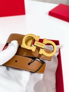 菲拉～格慕 宽度2.5Cm 顶级货品 全粒面掌纹小牛皮搭配柔软粒面小牛底皮 双面可用 带身颜色：三色可选