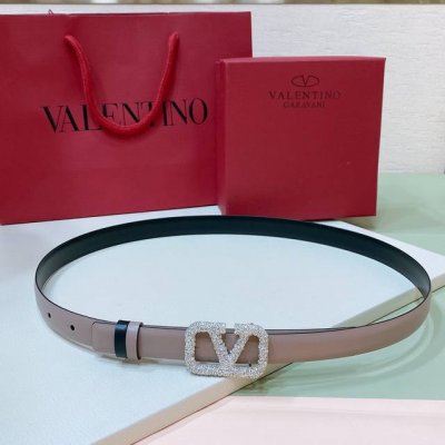 Valentino Garavani Vlogo Signature 可双面佩戴水钻 亮面小牛皮腰带 -Vlogo Signature搭扣，饰以水钻 -亮面小牛