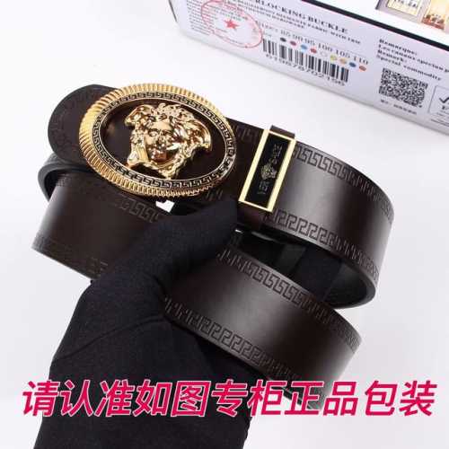 品名：范思哲.Ver…Sace原单 型号：认准如图专柜包装，送打孔器 材料：双面可用，百分百头层牛皮，保证真皮。美人头，24K钢扣，复古做旧工艺