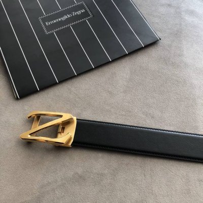 自动无孔腰带 Ermengildo. Zein杰尼亚男士精致Z自动扣，进口双面头层牛皮腰带，值得青睐 顶级 原单带150