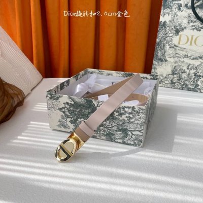 特 迪奥 2.0Mm 女款 顶级原单 双面原厂原单皮 精品旋转扣头 双面使用 专柜同款 休闲百搭