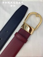 Montblanc万宝龙 宽3.5Cm 采用头层牛皮 压花，精品钢扣，自由裁剪商务休闲皮带