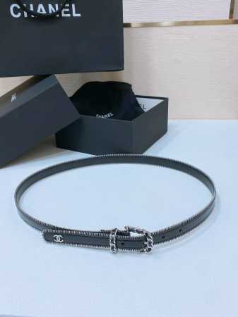 Chanel 24C 黄铜金属 进口亮面小牛皮 2.0Cm 手感柔软 精致腰带 - 点击图像关闭