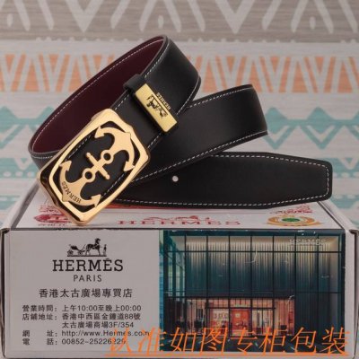 腰带皮带：爱玛仕原单牛皮腰带 男款皮带：材质百分百头层牛皮腰带保证真皮皮带，专柜原单品质、做工精细，时尚大牌，送人自用首选包装： 请认准如图专柜包装赠送打孔器手