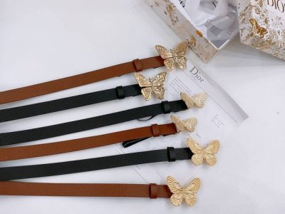Dior Saddle Belt 黄铜五金 双面可用马鞍腰带 粒面牛皮面与光滑牛皮底 手感柔软 精致 腰带2.0Cm