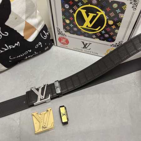 品名：Lv..路易..威登原单 材质：原单牛皮腰带 百分百头层牛皮腰带保证真皮，24K纯钢扣，专柜原单品质、做工精细，时尚大牌，送人自用首选 包装： 请认准如图 - 点击图像关闭