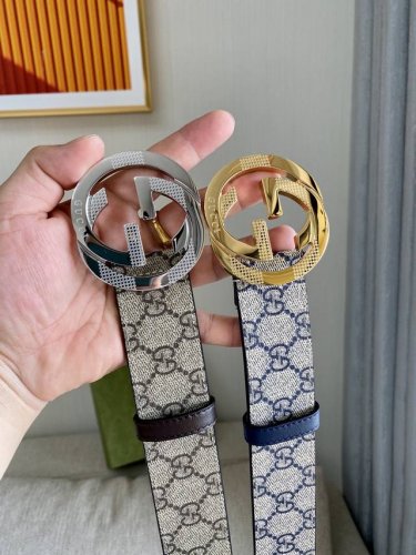 特P160 新款 Gucci 纯钢花纹五金 正品厚度 永不掉色 宽： 4.0Cm 原厂皮 正品底
