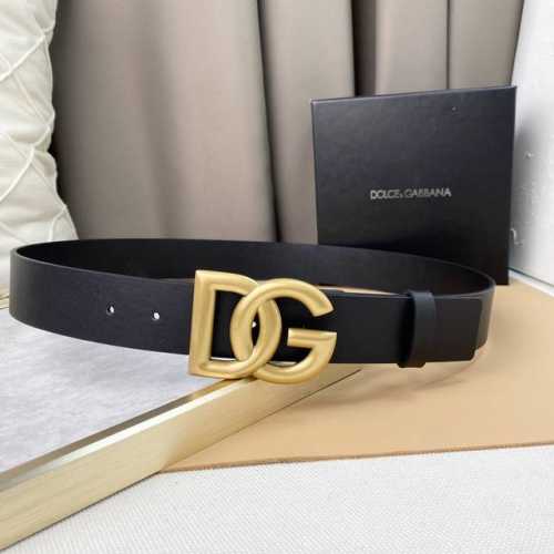 D&G 经典字母扣 腰带新款 精工铜制五金扣 原版纳帕牛皮 手感超级细腻 宽度3.8Cm