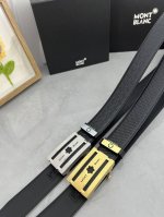 品名：万宝龙 Montblanc 自动带 材质：原单牛皮腰带 百分百头层牛皮腰带保证真皮，24K纯钢扣，专柜原单品质、做工精细，时尚大牌，送人自用首选 包装：