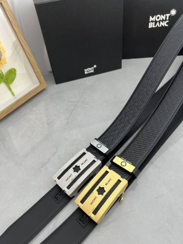 品名：万宝龙 Montblanc 自动带 材质：原单牛皮腰带 百分百头层牛皮腰带保证真皮，24K纯钢扣，专柜原单品质、做工精细，时尚大牌，送人自用首选 包装：