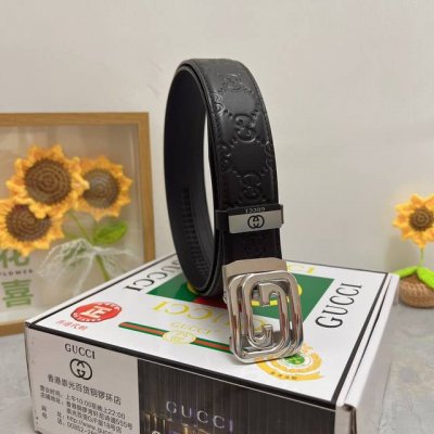 品名：古奇.Gu...Ci 自动带 材质：原单牛皮腰带 专柜原单品质、做工精细，时尚大牌，送人自用首选 包装： 请认准如图专柜包装赠送打孔器手提袋专柜礼盒宽度