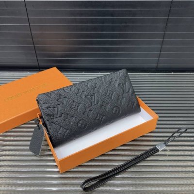 Louisvuitton 路易威登 Lv 牛皮手拿包 多卡位钱包 手包 经典百搭 实物拍摄 配送防尘袋 礼盒 21 X 11Cm