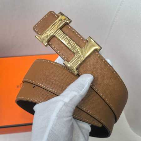 官网同步 爱马仕专柜同步 进口双面小牛皮 精钢精品五金 双面可用38Mm - 点击图像关闭