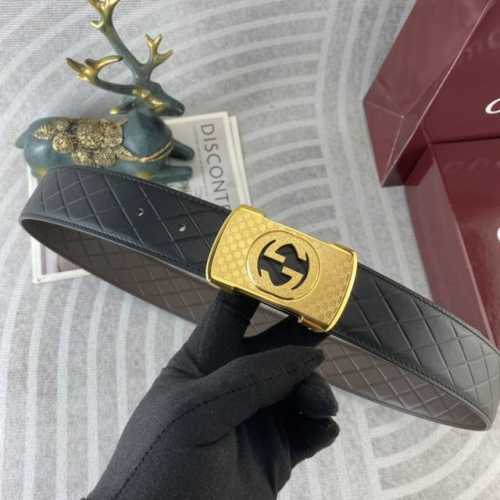 古奇 特种皮腰带系列 ，原厂五金精品不锈钢扣，手感柔软舒适 宽3.8Cm。
