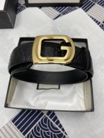 特 配全套包装礼盒 古驰：原单头层牛皮压G面.内衬头层小牛皮底，搭配原单扣：原产皮料定制，专柜宽度4.0