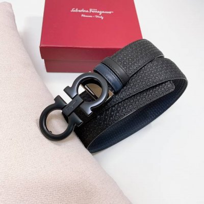 特 Ferragamo.菲拉格慕 全套包装 宽度3.5Cm 高级定制款男士皮带 双面进口牛皮 可双面使用 自行选择搭配 真材实料 很有质感 时尚经典不失
